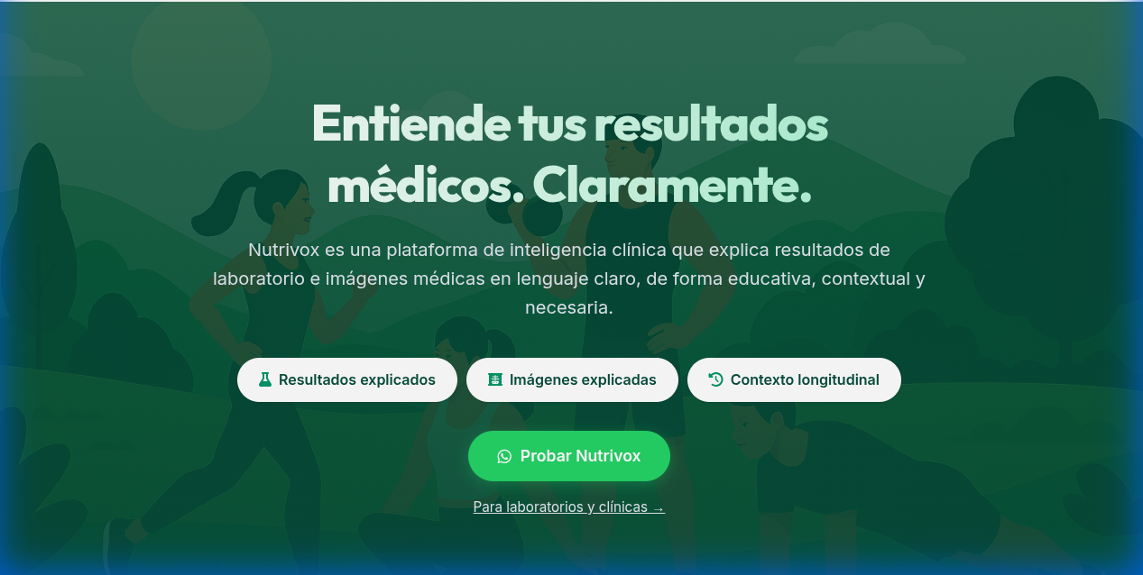 Nutrivox plataforma screenshot